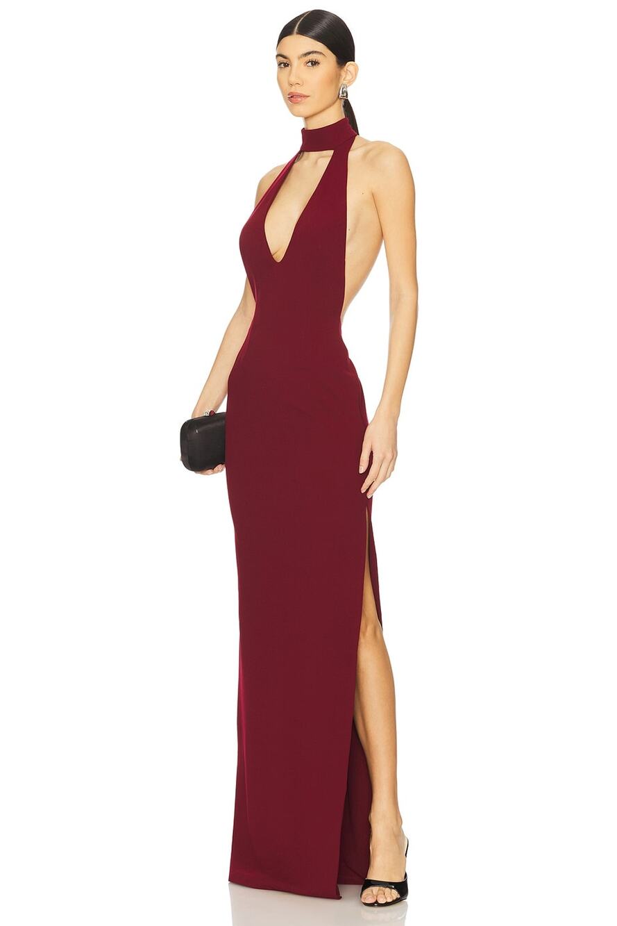 Khanums Halter Dress in Burgundy